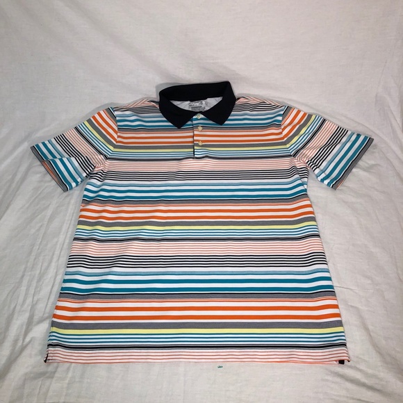 Chaps Other - Men’s Chaps Golf Striped SS Polo Shirt Size Large